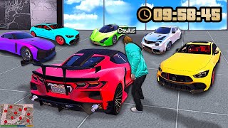 Stealing 10 SUPERCARS In 10 HOURS (GTA 5 RP)