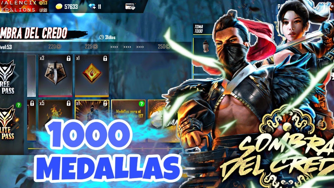 DESBLOQUEAMOS TODO EL PASE ELITE!! 1000 MEDALLAS // FREE