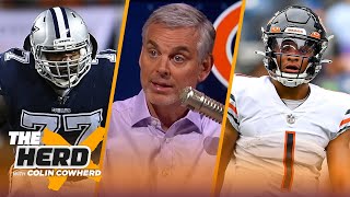 Cowboys LT Tyron Smith suffers avulsion knee fracture, Bears failing Justin Fields? | NFL | THE HERD