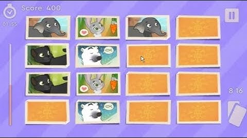 Scratch & match animal matching game score 1600