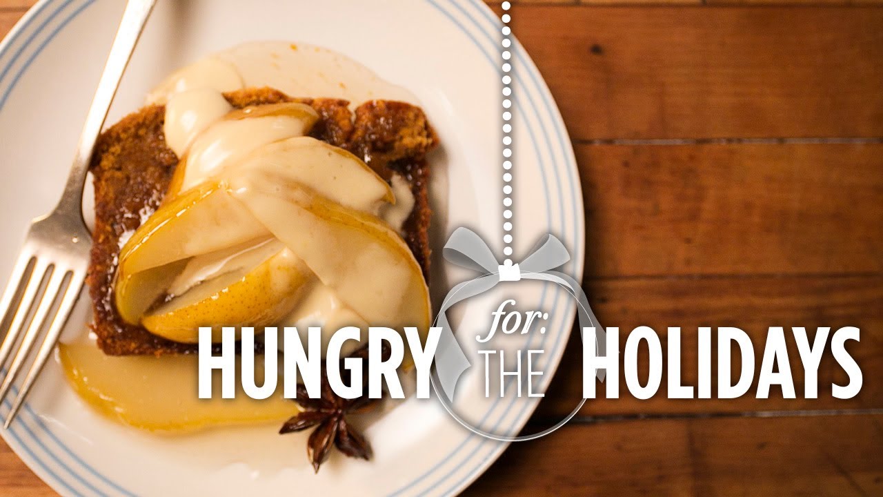 Spice Cake with Poached Pears | Hungry for the Holidays | Tastemade