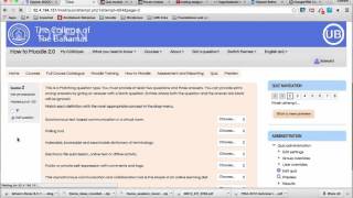 Types of questions in the Moodle Quiz Module