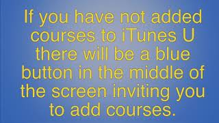 iTunes U - Searching for a Course