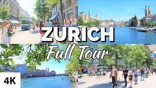 Zurich Summer Tour Switzerland 4K