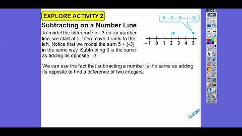 Subtracting Integers - Lesson 1.3