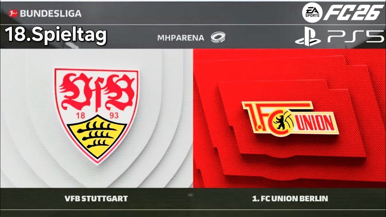 FC26 - VfB Stuttgart vs 1.FC Union Berlin | Bundesliga-Simulation 18.Spieltag | PS5™