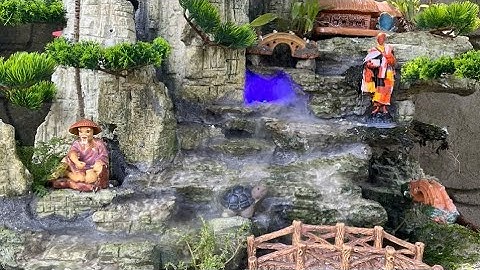 Làm hòn non bộ Thầy Thích Minh Tuệ có thác nước đẹp như cảnh thiên nhiên cho khu vườn nhà bạn
