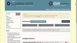 ASAM e-Learning Center Demo – Review Course 2015 screenshot 1