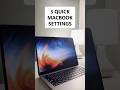 3 Macbook Settings You Should Turn On Right Now #apple #techshorts #mac #mactips