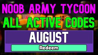 All New August 2022 Codes for ️Noob Army Tycoon ROBLOX WORKING Noob Army Tycoon Codes