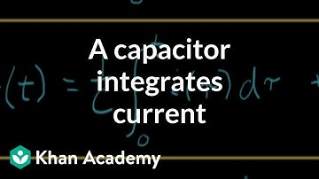 A capacitor integrates current