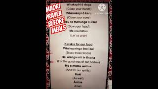 MAORI PRAYER BEFORE MEALS 'KARAKIA' #auckland #newzealand#prayerbeforemeals #food
