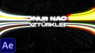 Youtube Için Rgb İntro Nasıl Yapılır? After Effects Dersleri