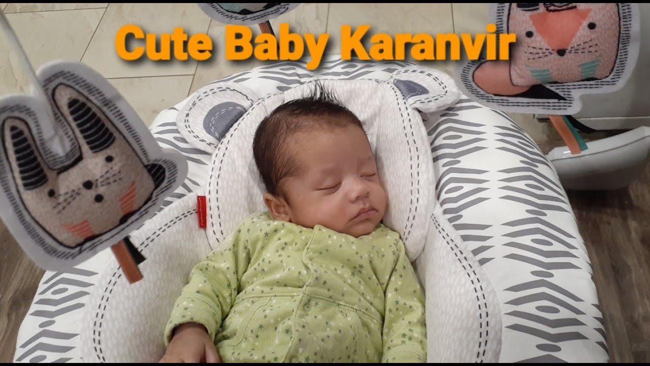 Cute baby sleeping in his swing/ Karanvir enjoying sleep/how does a