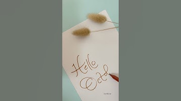 Hello October 🌸💥 |#calligraphy #beautifulcalligraphy #calligraphyvideos #october #cursivewriting