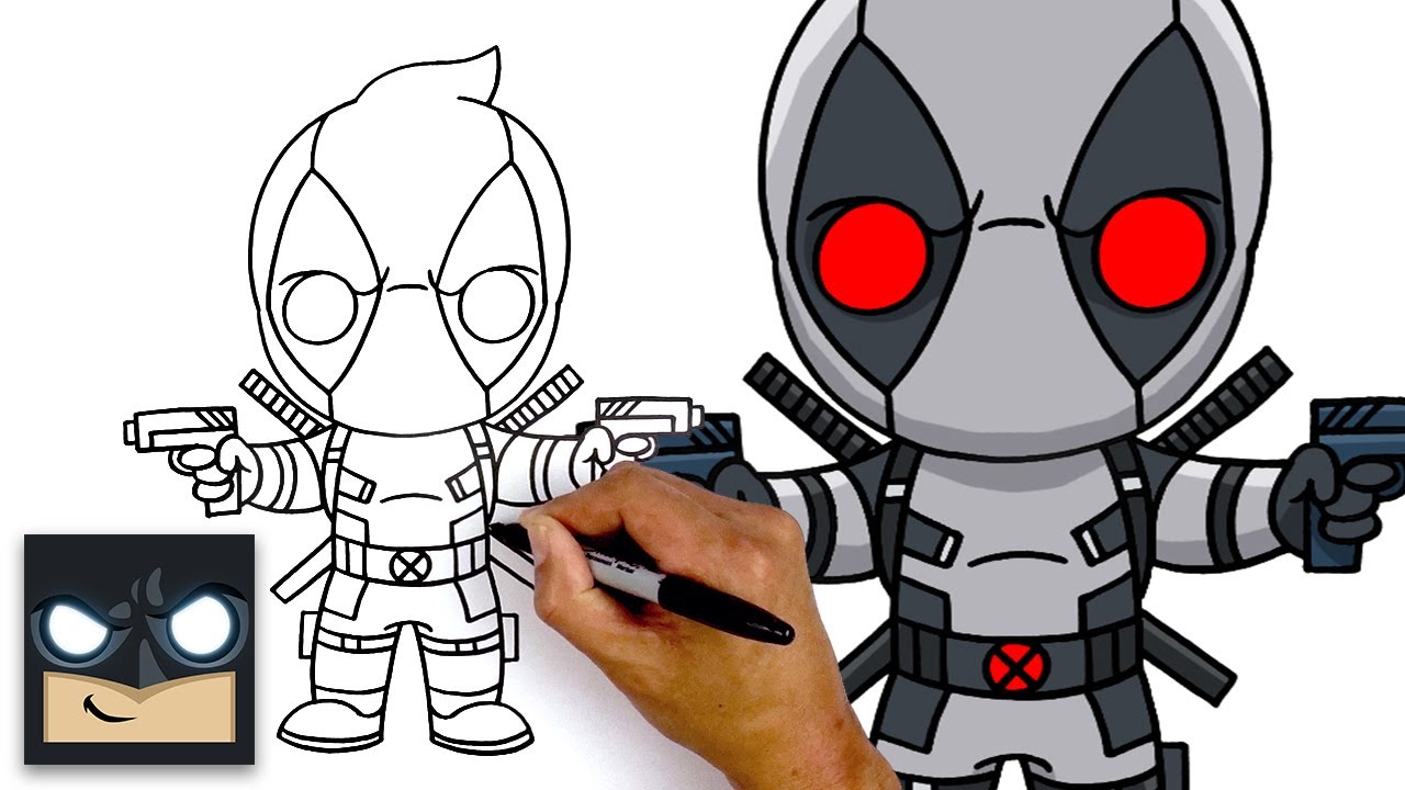 How to draw Deadpool from Fortnite X FORCE SKIN - Online Cartoons