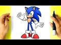 How to draw sonic the hedgehog  drawing tutorial