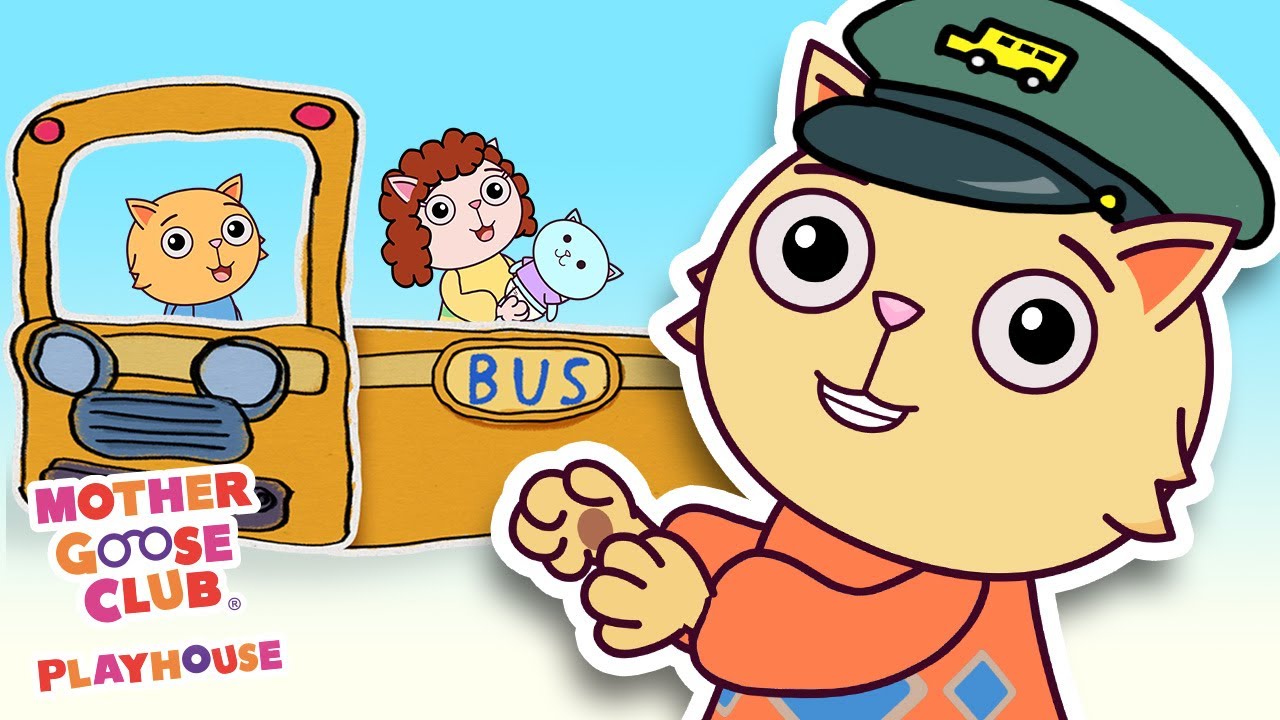 The Wheels on The Bus | Mother Goose Club Cartoons #NurseryRhymes - YouTube