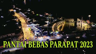 DRONE PANTAI BEBAS PARAPAT DI MALAM HARI