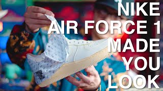 【エアフォース1を剥く】NIKE AIR FORCE 1 MADE YOU LOOK レビュー, ヴィンテージ加工の色味チェック　ナイキ　スニーカー　 カスタム