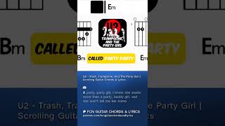 Download Lagu U2 - Trash, Trampoline, And The Party Girl | Scrolling Guitar Chords \u0026 Lyrics  #guitarcover #guitar MP3