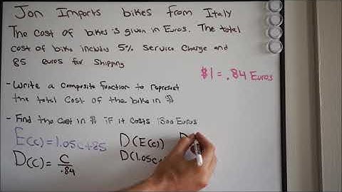 Composite Functions Word Problem - Money Conversion