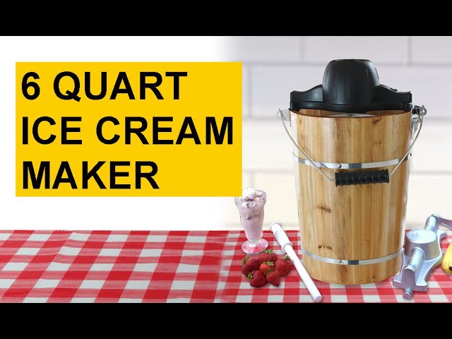 Elite Gourmet 4qt Old Fashioned Electric Ice Cream Maker Light