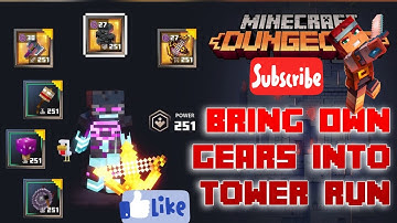 minecraft dungeons, tower run witch own gears ( ps4 and ps5 method) #minecraftdungeons #tower