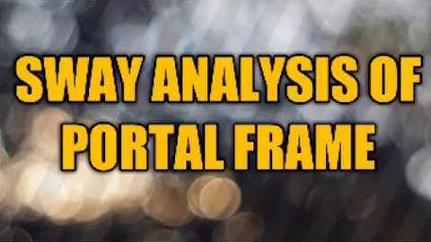 Sway analysis  of portal frame by moment  distribution method||TOS||STRUCTURAL ANALYSIS