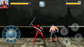 Superhero ninja battle streets fighting robot new game screenshot 1