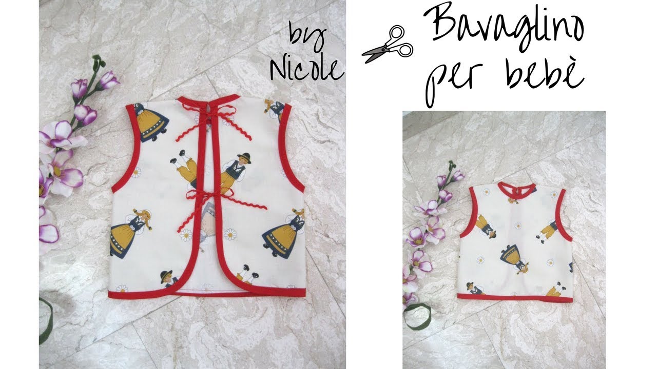 DIY Cucito : Come realizzare un bavaglino per bebè (cartamodello gratis)