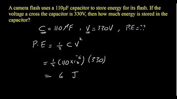 Example Energy Stored in a Capacitor