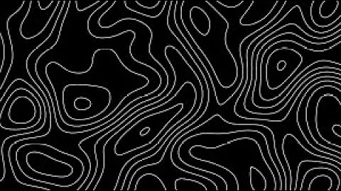 10 Hour Black & White Topographic Map Animation — Ambient 4K OLED Loop for Screensaver & Wallpaper