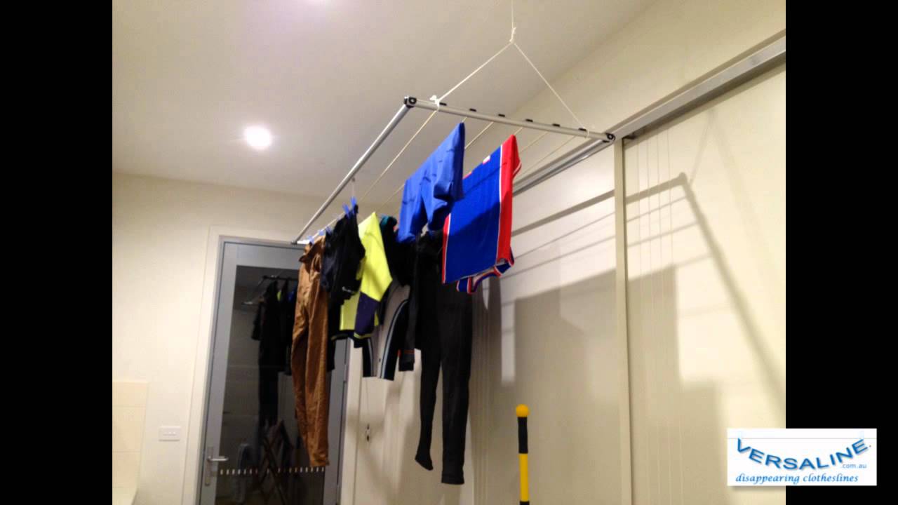 Versaline Ceiling Mounted Clotheslines And Airers Pulley Raise