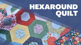 Hexaround Quilt Tutorial - FREE hexagon quilt pattern using jelly rolls (2 1\/2\\