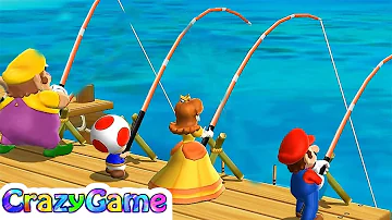 Mario Party 9 Step It Up - Daisy vs Mario vs Wario vs Toad Master CPU Gameplay | Crazygaminghub