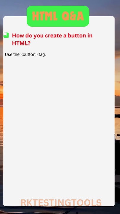 #17 how do you create button html - YouTube