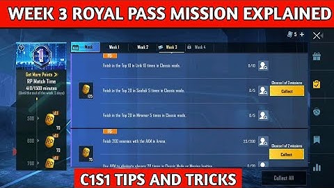 🔥C1S1 Week 3 Royal Pass Mission Explained BGMI🔥Week 3 All RP Mission In BGMI🔥C1S1 Week 3 RP Mission