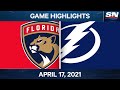 NHL Game Highlights | Panthers vs. Lightning - Apr. 17, 2021