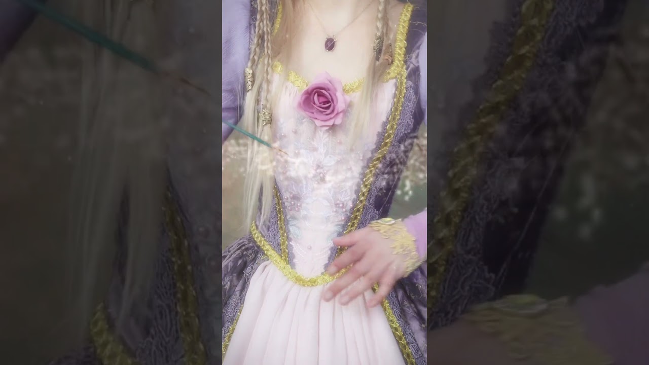 Need some Barbie Rapunzel nostalgia? 💜✨👑 (Dress made by me)