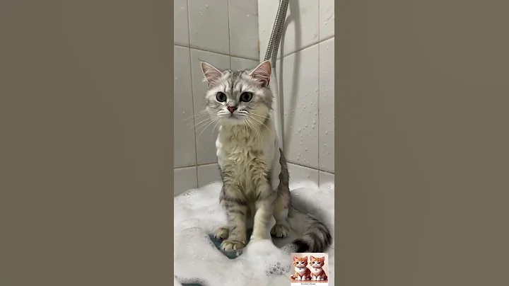 Watch the video about Bubble Bath Time! 🛁 Fluffy Kitten Gets Adorably Soapy