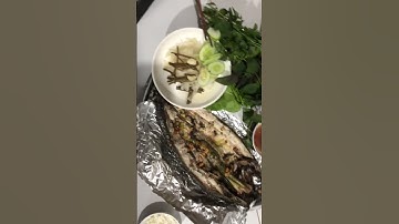 Cá lóc nướng trui 100k rau sống bún mắm me bao no #amthuc #shotrs
