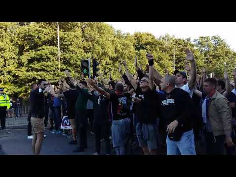 Torcida Split Hajduk fans in 😍 Liverpool 17th August 2017 (Everton v HAJDUK SPLIT) -