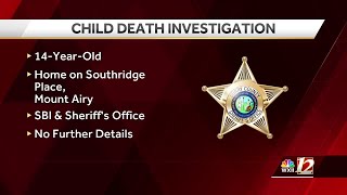 14-year-old’s death in Mount Airy under investigation, sheriff's office says