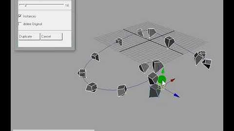 duplicate object along curve in Maya
