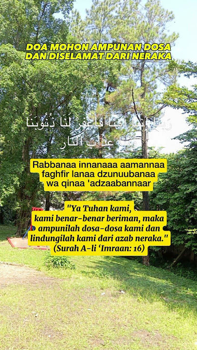 DOA AMPUNAN DOSA DAN DISELAMATKAN DARI NERAKA