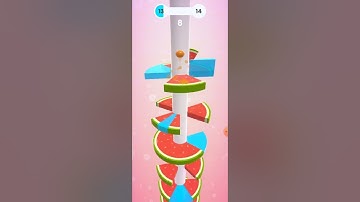 Helix Jump Fruit Smash Level 13- 14 Gameplay Video