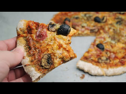 Homemade spelt flour pizza