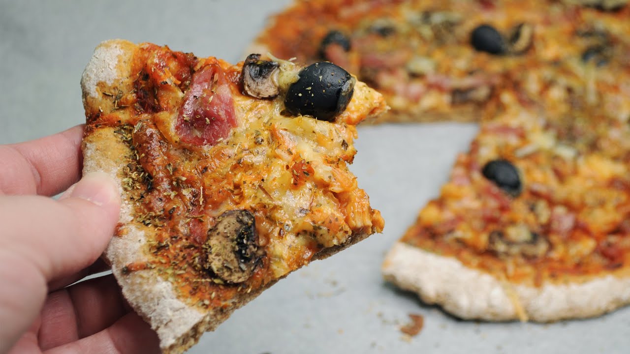 Pizza casera de harina de espelta