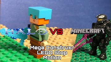 Halo Vs Minecraft (Mega Construx/LEGO Stop Motion)
